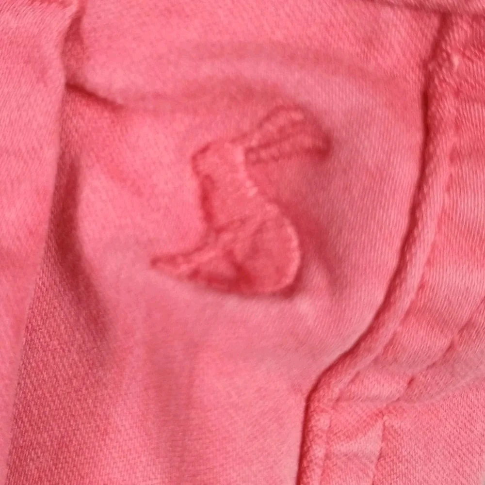 Joules Cruise Chino Shorts Women Size 4 Redsky Pink Cotton Stretch Embroidered